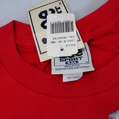 New VTG Lee Sport Chicago Bulls Red 90s Spell Out T-Shirt Sz XXL Logo