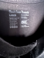 FRESH CLEAN THREADS Henley Shirt Men’s Large Black 3 Button Long Sleeve Casual