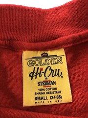 VTG 80s Hi Cru Stedman Deadstock Blank Soft Thin Long Sleeve Red Pocket T-Shirt