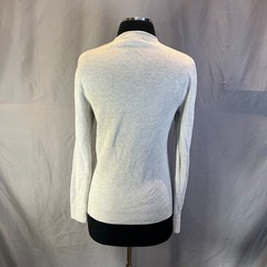 Express Henley Shirt Men XS Heathered Gray Cotton Ribbed Knit Long Sleeve Casual