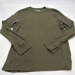 Express Quality + Fit Long Sleeve T-shirt L Green 100% Cotton.#47265