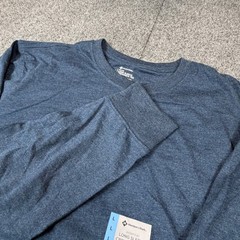 Members Mark Mens Size L Large Heather Blue Long Sleeve Crewneck Tee NEW