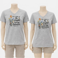 Cyberwear Spiritual T-Shirt “The Lord Is My Light and My Salvation” Stretchable