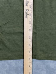 Vintage Soffe Shirt Mens S Green Solid Blank Crew Neck Tee Made USA Poly Cotton