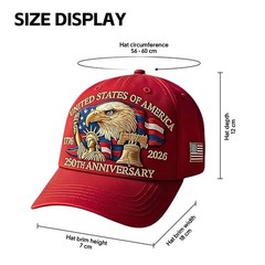 250th Anniversary USA Hat Adjustable United States 250th Anniversary Hat Ret…