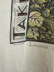 VTG 90s Take A Hike Leave Only Footprints Nature Environment Earth Art T-Shirt M