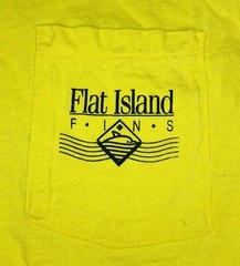 *VINTAGE* Anvil 1980s Flat Island Fins Men’s Yellow Single-Stitch Shirt; Size L