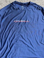 Oneill 50+ UV T-Shirt Mens 3XLT Slim Fit Blue Water Sun Shirt Long Sleeve