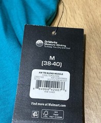 (Lot 6x) ATHLETIC WORKS DRIWORKS COOL TURQUOISE TRI BLEND MUSCLE Tank Sz M Tee