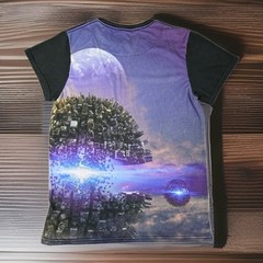 Foot Locker Cosmic Lake T Shirt Mens M Black Athletic Fit Asymmetrical Sleeve
