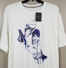 JORDAN XI RETRO 11 CONCORD SHIRT ICEY SOLES WHITE RARE NEW 480613-100 (SIZE 4XL)