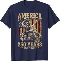 Vintage Abraham Abe Lincoln Riding a Motorcycle 250 Years T-Shirt
