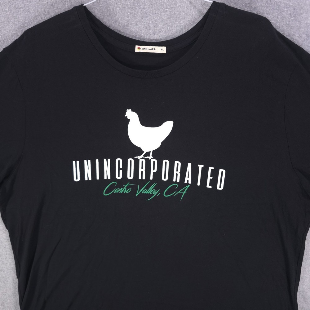 Marine Layer Custom Unincorporated Castro Valley Chicken Supima Shirt Unisex XL