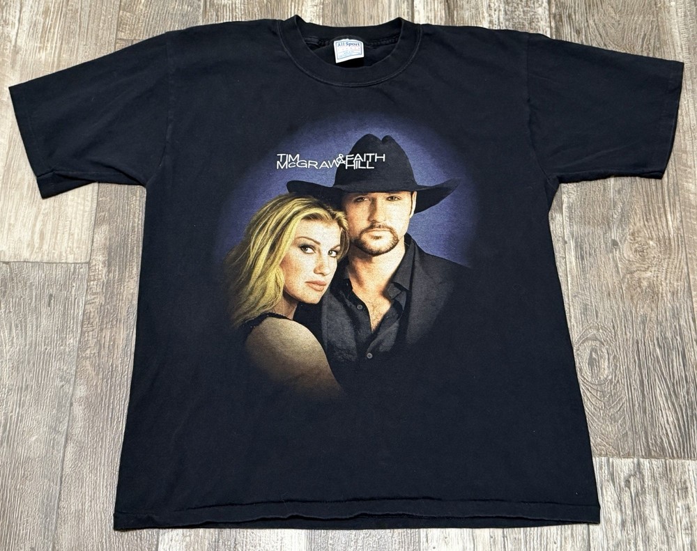 Vintage Tim McGraw Faith Hill Tour Shirt Country Concert 2000 Large Made In USA