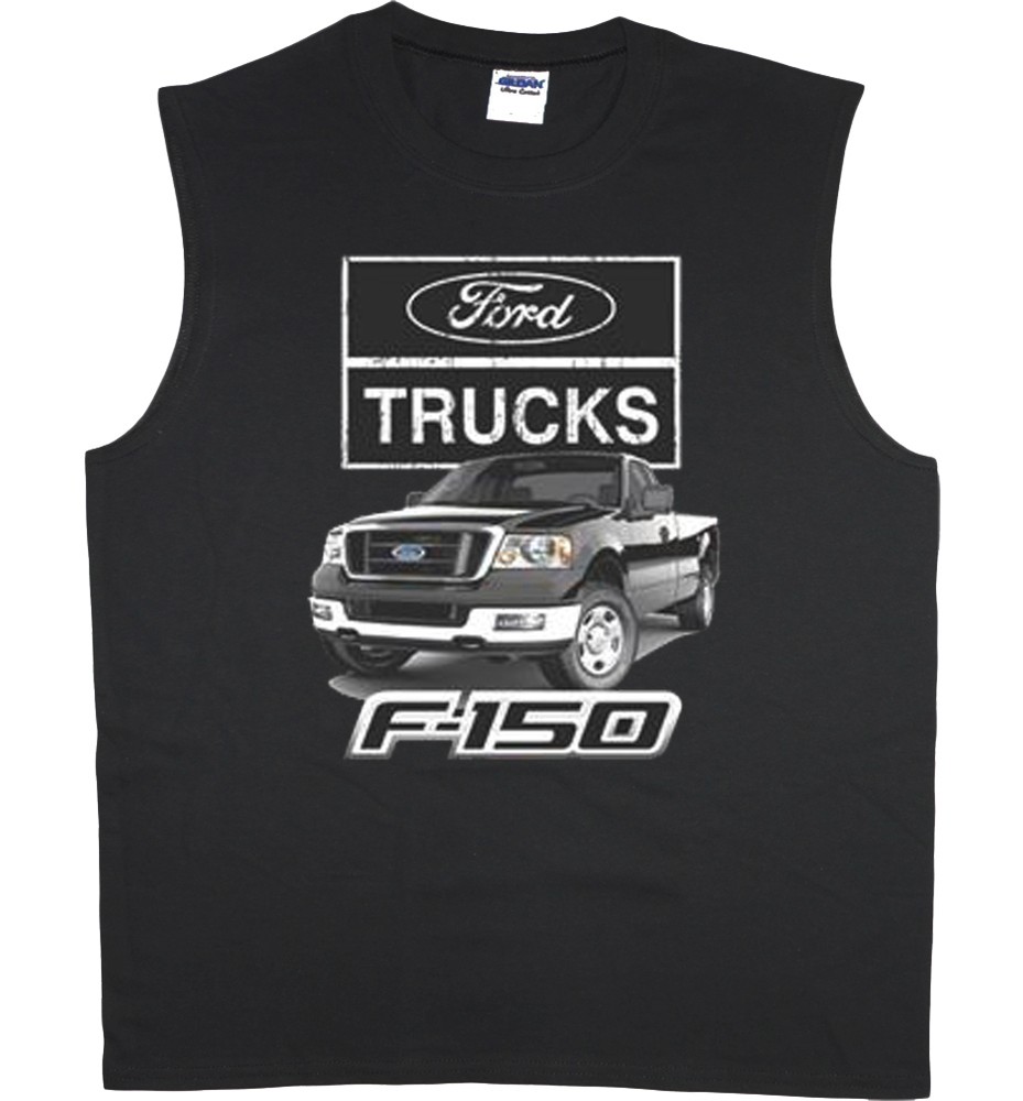 Men’s sleeveless shirt Ford f150 trucks workout muscle tee tank top