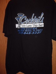 Cocktails We Love this Bar New port Richey Fl XL t shirt