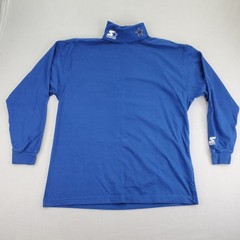 Starter Dallas Cowboys Turtleneck Shirt Mens L Blue Long Sleeve Cotton NFL
