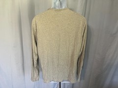 🏔️ Patagonia Men’s Cream Flecked Long Sleeve Henley T-Shirt Medium M EUC 🌿