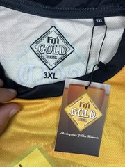 Fiji Gold Beer Shirt Mens 3XL Orange Black Sublimated Graphic Tee JS22-3005