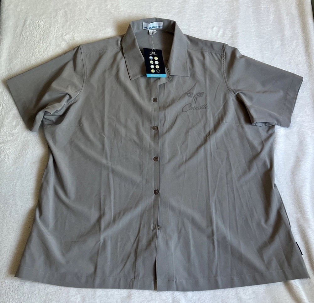 Vansport Moisture Transport Men’s Shirt Corvette Size 2X (runs smaller) Grey NWT
