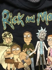 Rick and Morty Adult Swim Unisex Tshirt Size Medium Short Sleeve Tee Blue
