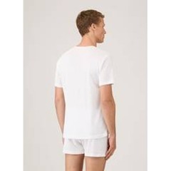 Sunspel England Mens XL White Cotton Cellular Mesh Deep V-Neck T-Shirt Knit Top