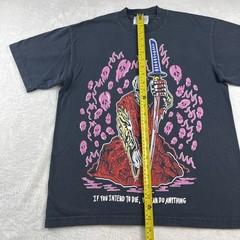 Warren Lotas Pink Skull Puff Print T Shirt Size Small Distressed USA Made