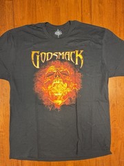 Godsmack Vintage Men’s 2XL T Shirt Black With Orange And Red Logo