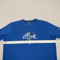 Kuhl Shirt Mens Large Blue Wildfibre Organic Cotton Tee Outdoor Hike Climb