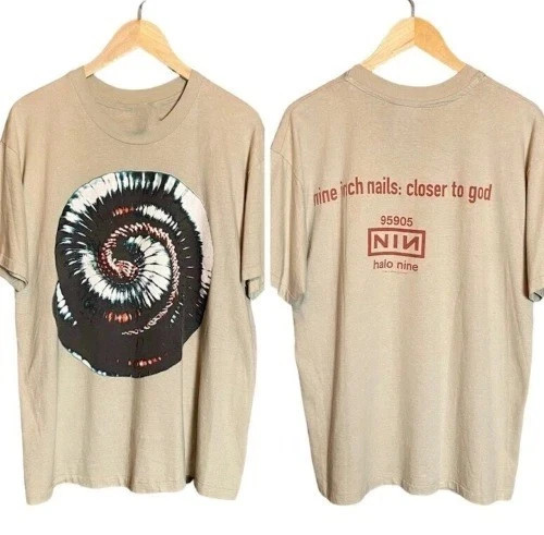 Nine Inch Nails Closer To God NIN Band (2 Sided) Unisex T shirt Reprint S-5XL