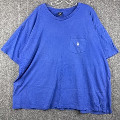 U.S. Polo Assn. T-Shirt Mens 3XL Blue 100% Cotton Short Sleeve Pocket Tee USPA