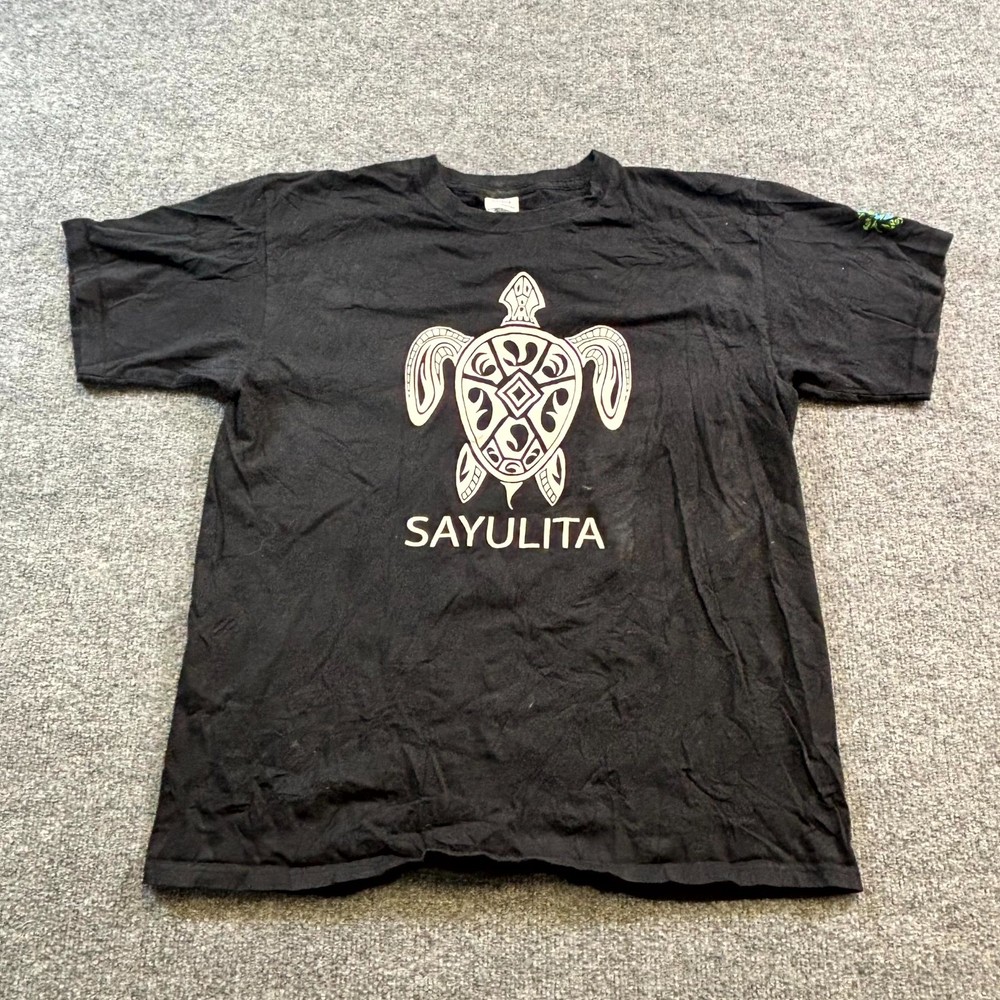 Yazbek T-Shirt Men’s L Black Sayulita Graphic Print Outdoor Casual Summer