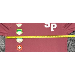 South Park Graphic T-Shirt Mens Large Maroon Stan Kyle Cartman Kenny SP Logo