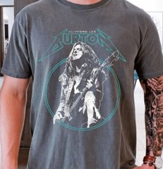Cliff Burton T-Shirt Rock n Roll Bassist Vintage Black Comfort Colors 1717 Tee