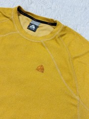 Vintage 2000s Nike ACG Waffle Thermal Shirt Mens L Mustard Yellow Gorpcore