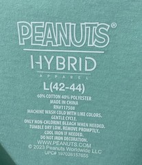 Peanuts Snoopy Men’s Pride Tank Top Shirt “Vibes” Aqua Large (42-44) NWT