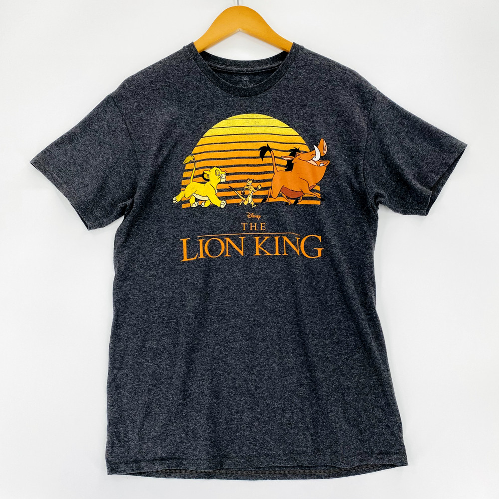 Disney The Lion King Simba Pumba And Timon T Shirt Medium Gray Short Sleeve