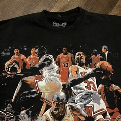 Sergio Calabasas Bulls Micheal Jordon NBA Champions Tee Men’s Medium Oversized