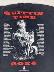 Zach Bryan Quittin Time Tour 2024 Graphic T-shirt Men XL Black Music