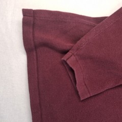 Eddie Bauer Men’s Polo Sweater MT Medium Tall Burgundy Long Sleeve Knit Cotton