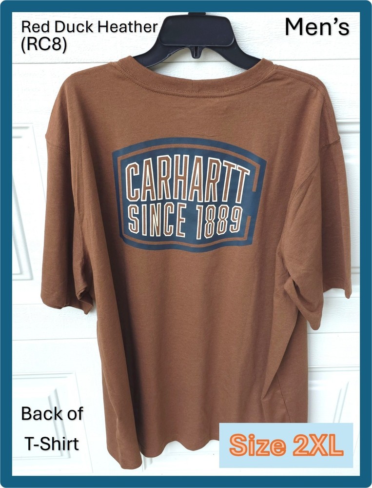 Mens CARHARTT Lightweight Short-Sleeve Pocket 1889 Graphic T-Shirt 2XL