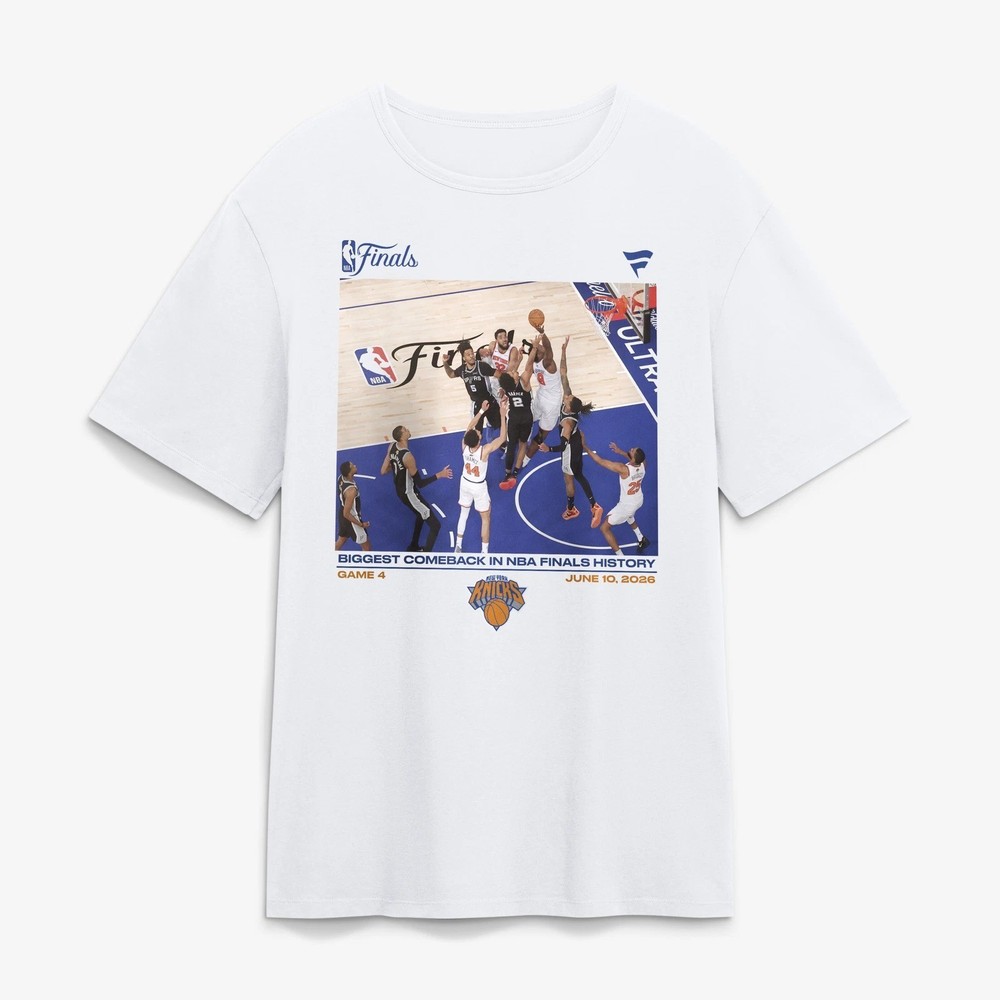 Men’s New York Knicks 2026 NBA Finals Biggest Comeback T-Shirt size S-4XL