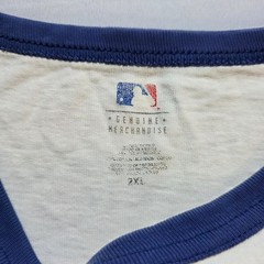 MLB Genuine Merchandise Los Angeles Dodgers T-Shirt Men 2 XL White Cotton 2009