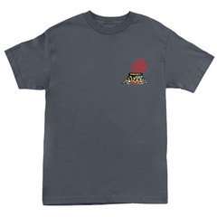 Santa Cruz SALBA VOODOO FRAME Skateboard T Shirt CHARCOAL