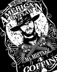 Clint Eastwood T-Shirt Fistful Of Dollars Cowboy Shirt The Outlaw Josey Wales