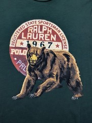 Polo Ralph Lauren State Sportsman License Grizzly Bear Tee Size M WORN ONCE