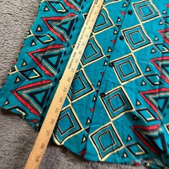 VatPave Men’s S Cotton Blend Button Up Shirt Tribal Geometric Blue Collared