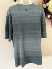 Tommy Bahama Men’s XL Casual Soft T-Shirt Casual Striped Blue Outdoors Classic
