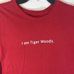 NIKE MENS “I AM TIGER WOODS” T SHIRT Size Medium CW2577 687 Red