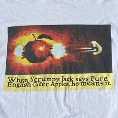 Vintage Scrumpy Jack Cider T Shirt Large Shooting Maggot 90s Promo Breweriana